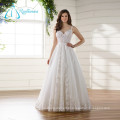 Spaghetti Straps Sleeveless Lace Appliques Beach Wedding Dresses